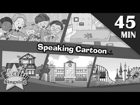 Talking Cartoon |  45 minutes Children Dialogues |  simple conversation |  Be taught English for Kids